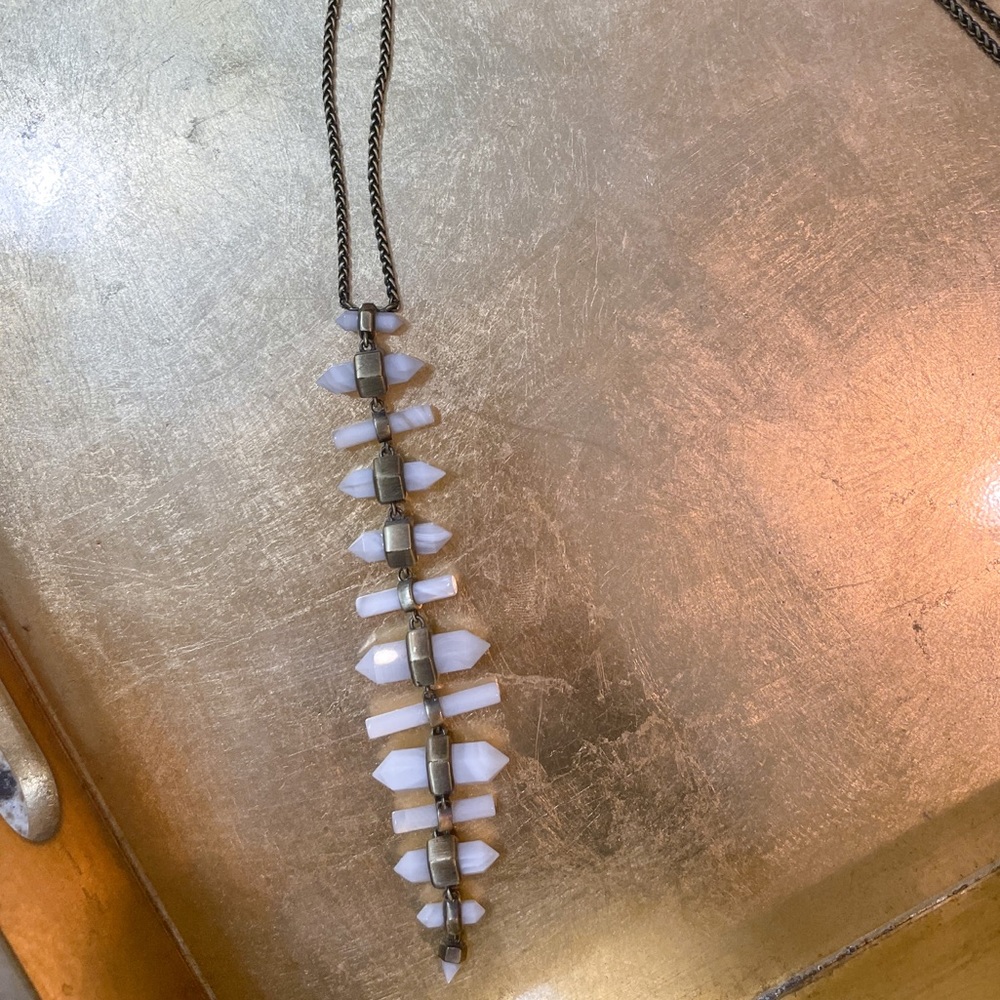 Kendra Scott Antique Brass Samantha Necklace